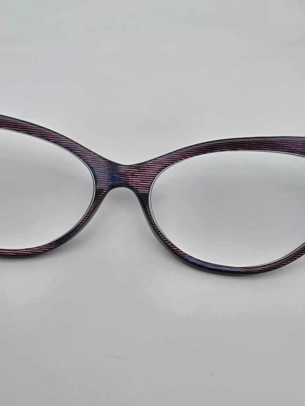 Tom Ford TF5317 005 Black Iridescent Chalkstripe Cat Eye Eyeglasses Frame w Case